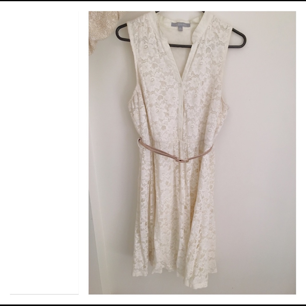 SOLD NY Collection White Lace Sleeveless Dress